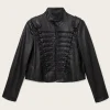 Malina Pauli Weissman TV Series Coven Academy 2026 Briar Black Military Leather Jacket