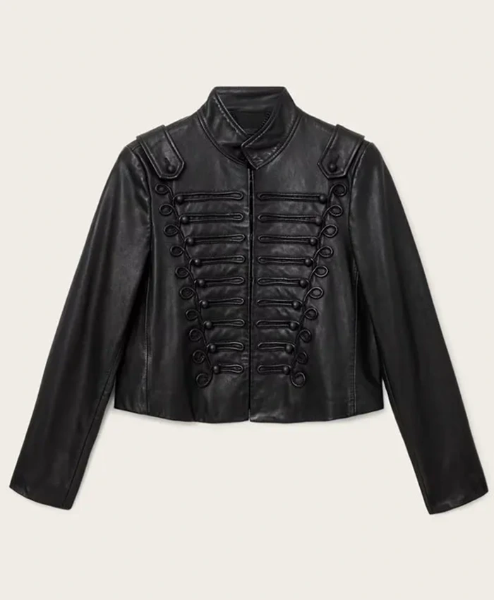 Malina Pauli Weissman TV Series Coven Academy 2026 Briar Black Military Leather Jacket