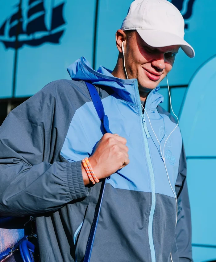 Manchester City Erling Haaland Blue Jacket