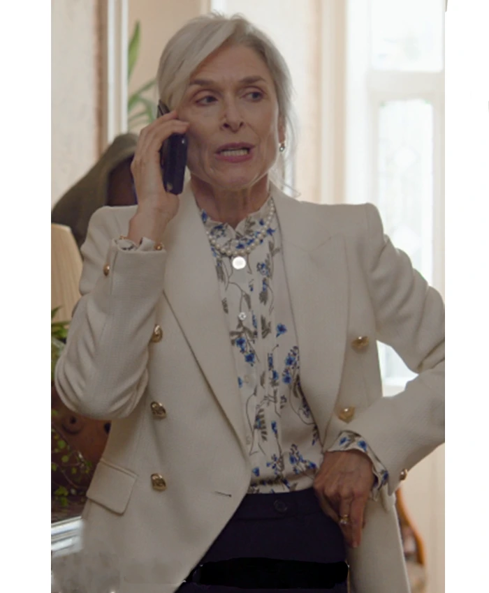 Marble Hall Murders S01 Amelia Bullmore White Blazer