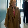 Marble Hall Murders S01 Lesley Manville Brown Wool Coat