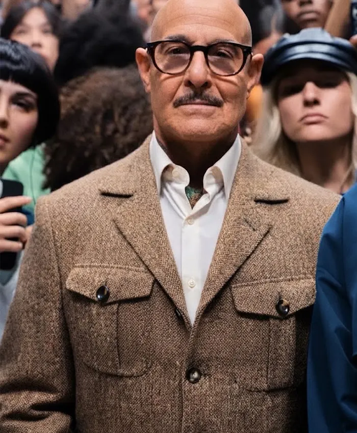 Masterplan Stanley Tucci Brown Wool Jacket