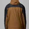 Men's Watertight Interchange Brown and Black Columbia Colorblocked Waterproof Jacket Back View
