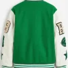 Mia Yim WWe SmackDown 2026 Green Varsity Letterman Jacket Back