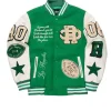 Mia Yim WWe SmackDown 2026 Green Varsity Letterman Jacket On Sale