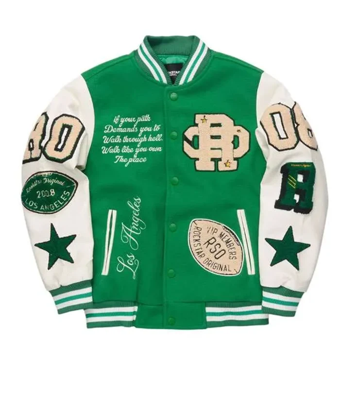 Mia Yim WWe SmackDown 2026 Green Varsity Letterman Jacket On Sale