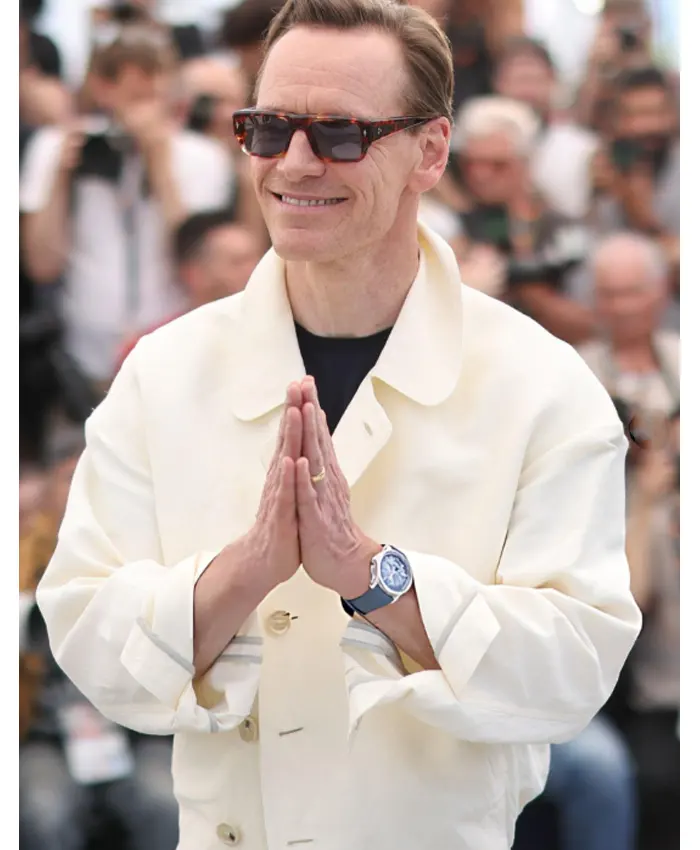 Michael Fassbender Photocall Movie Hope 2026 Off-white Cotton Jacket On Sale