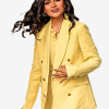 Mindy Kaling NYC 2026 Good Morning America Yellow Suit Front View