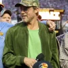 NASCAR Cup Series 2026 Brad Pitt Green Suede Bomber Jacket
