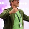 NASCAR Cup Series 2026 Brad Pitt Green Suede Bomber Jacket Front