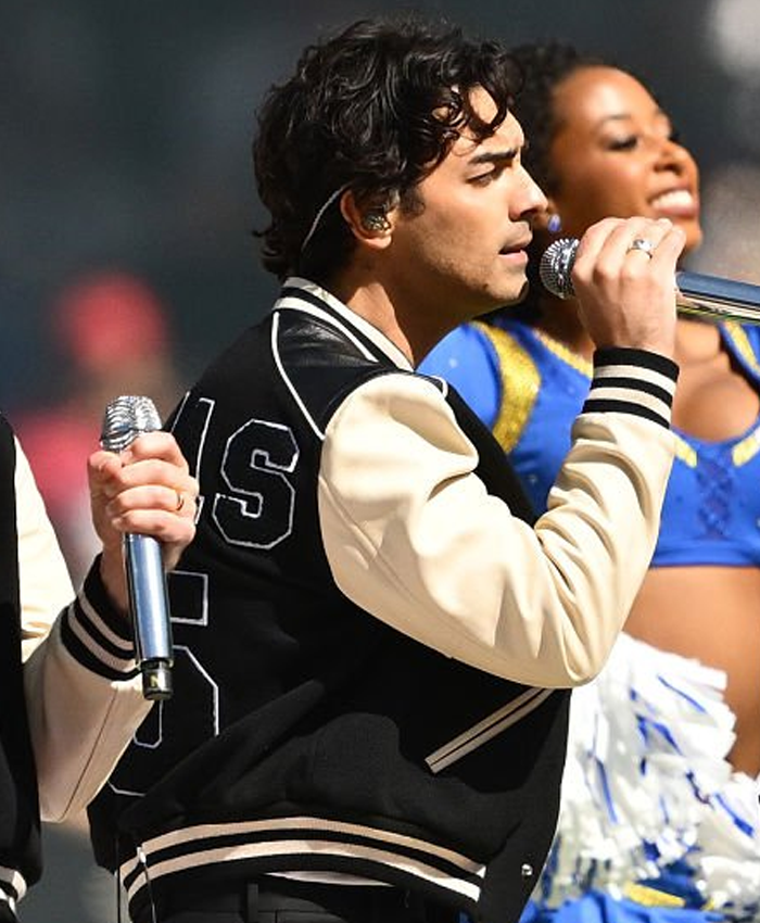 NFL 2026 Halftime Show Jonas Brothers Varsity Jacket Side View