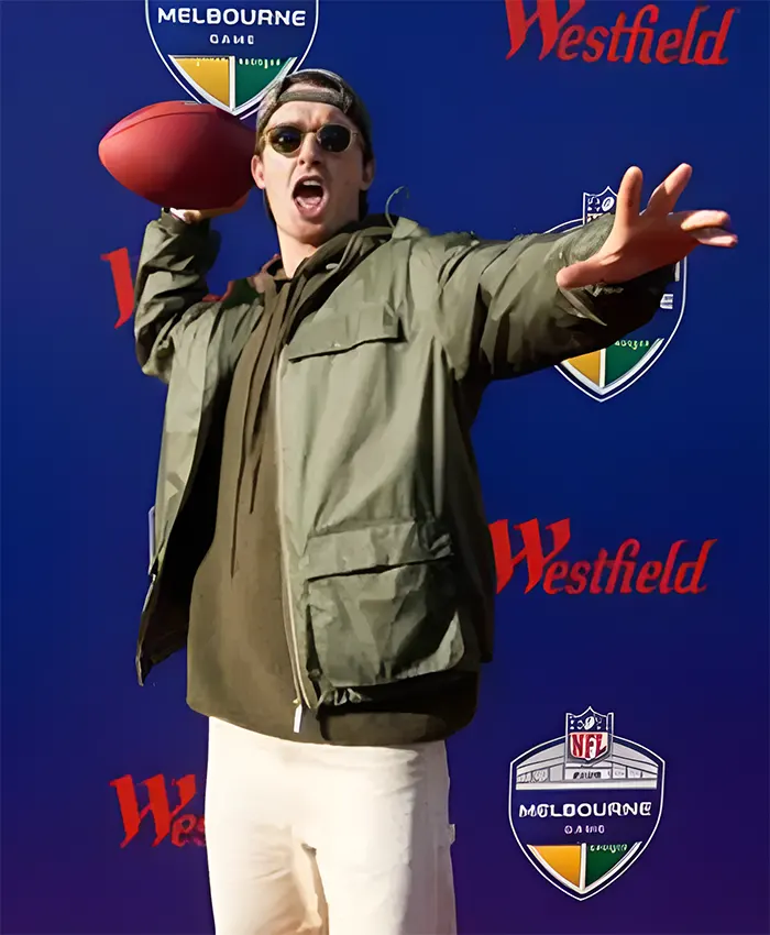 NFL Los Angeles Rams & Francisco 49ers 2026 Scotty James Green Jacket Front View