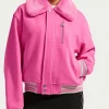 Naomi Osaka US Open Event Final 2026 Pink Bomber Jacket Front View