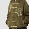 Neptun x Avatar 2026 Olive Green Chinese Suede Leather Jacket On Sale Front