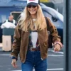 New York City 2026 Street Style Bella Hadid Brown Cotton Jacket Front