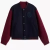 New York Fashion Week 2026 Josh Hart Tommy Hilfiger NY Label Wool-Cashmere Blue Varsity Jacket