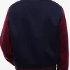 New York Fashion Week 2026 Josh Hart Tommy Hilfiger NY Label Wool-Cashmere Blue Varsity Jacket Back View