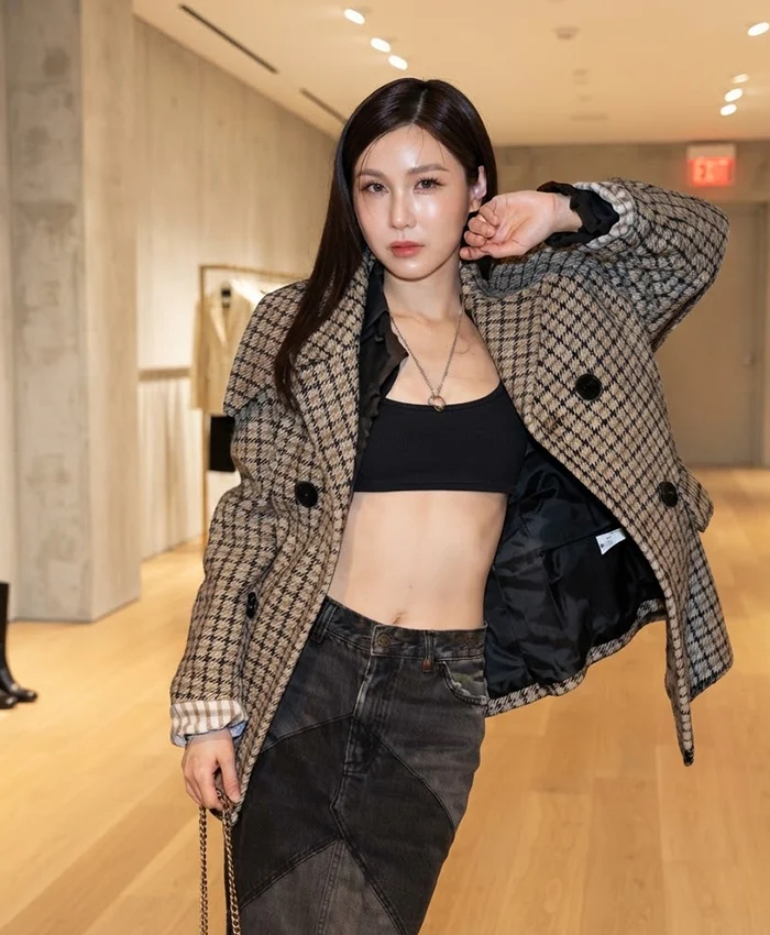 New York Fashion Week 2026 Love Pattranite Coach Houndstooth Wool Coat Front