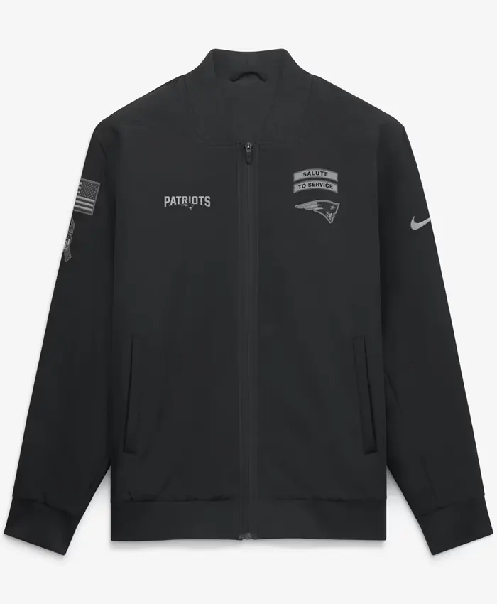 Nike New England Patriots Salute to Service Black Bomber Jacket