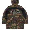 Nike x Supreme Fur Reversible Parka Jacket Green Back