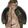 Nike x Supreme Fur Reversible Parka Jacket Green Front