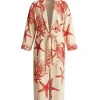 Noah Centineo Movie Street Fighter 2026 Star Fish Print White and Red Robe