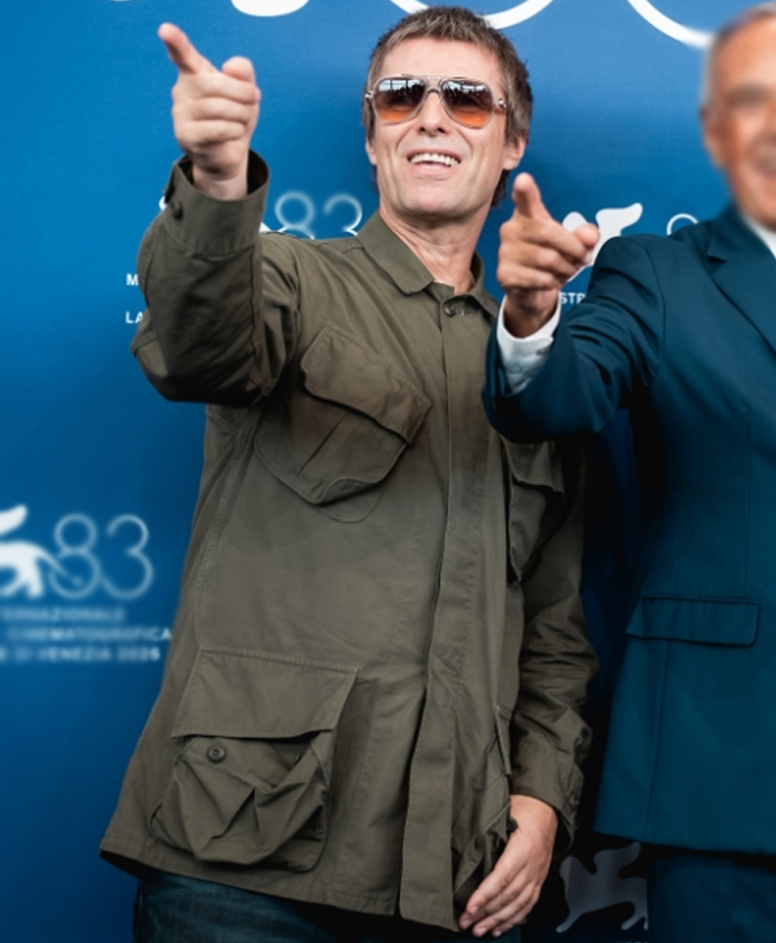 Oasis Don’t Look Back in Anger Premiere 2026 Liam Gallagher Green Cotton Jacket