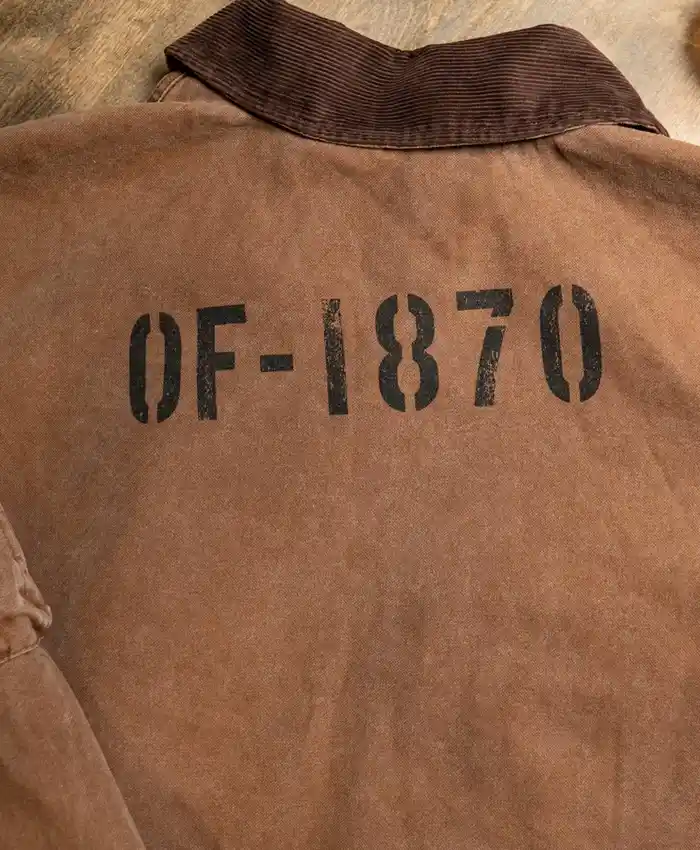 Old Forester Alpha Industries Distiller’s Brown Cotton Jacket Back View