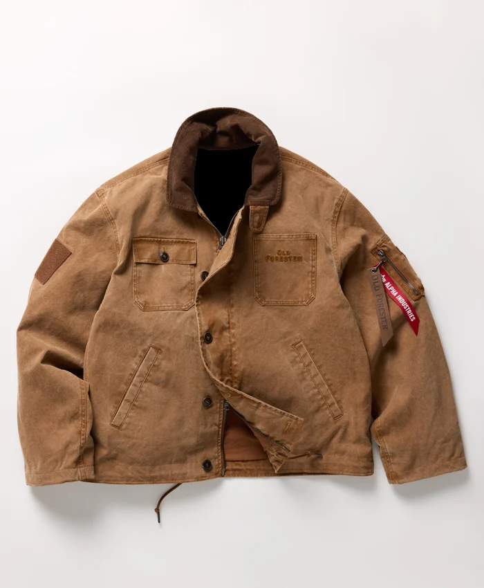 Old Forester Alpha Industries Distiller’s Brown Cotton Jacket
