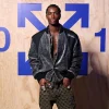 Order now Alton Mason x Off-White Relaxed Grey Leather Bomber Jacket