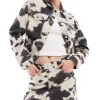 Patricia Vogel TV Series The Perfect Lie 2026 Charlie Dagelet Cow Print Denim Jacket