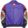 Pelle Pelle MB Classic Soda Club American Purple and Black Leather Bomber Jacket