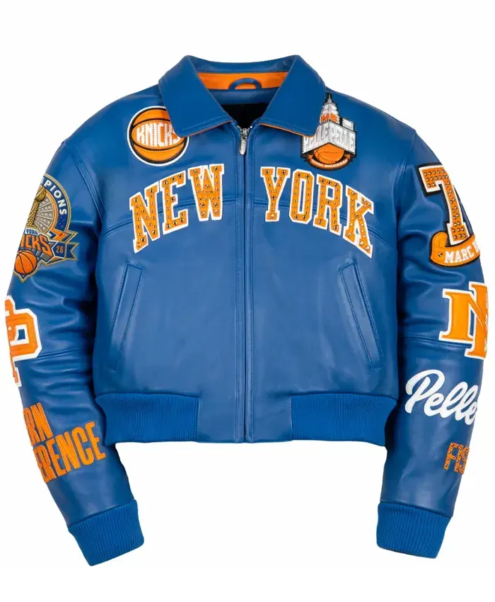 Pelle Pelle x FISLL NY Knicks Crop Jacket