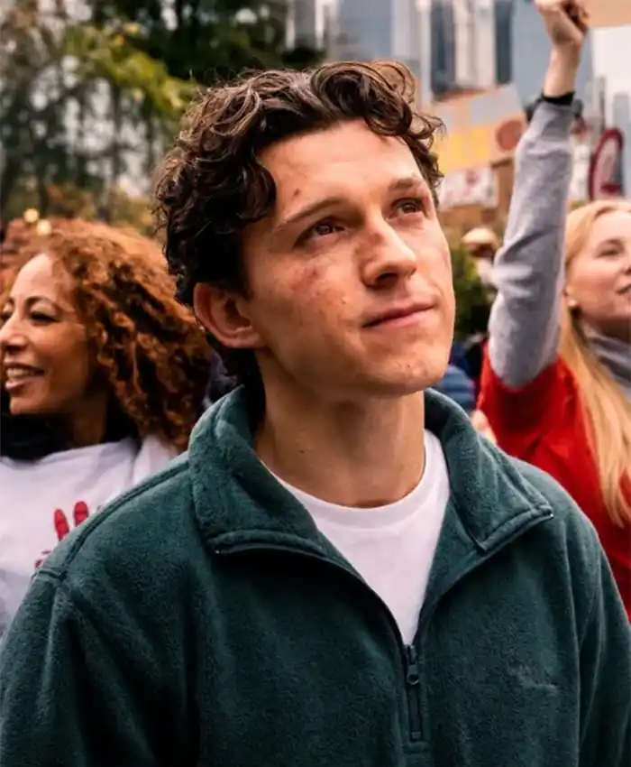Peter Parker Movie Spider-Man Brand New Day Tom Holland 2026 Full Zip Green Fleece Jacket