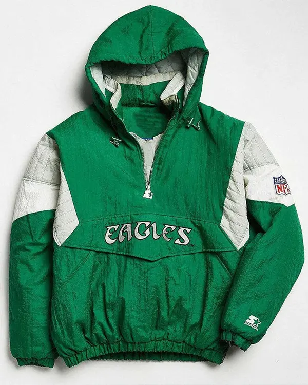 Philadelphia Eagles 80’s Green Anorak Hooded Jacket