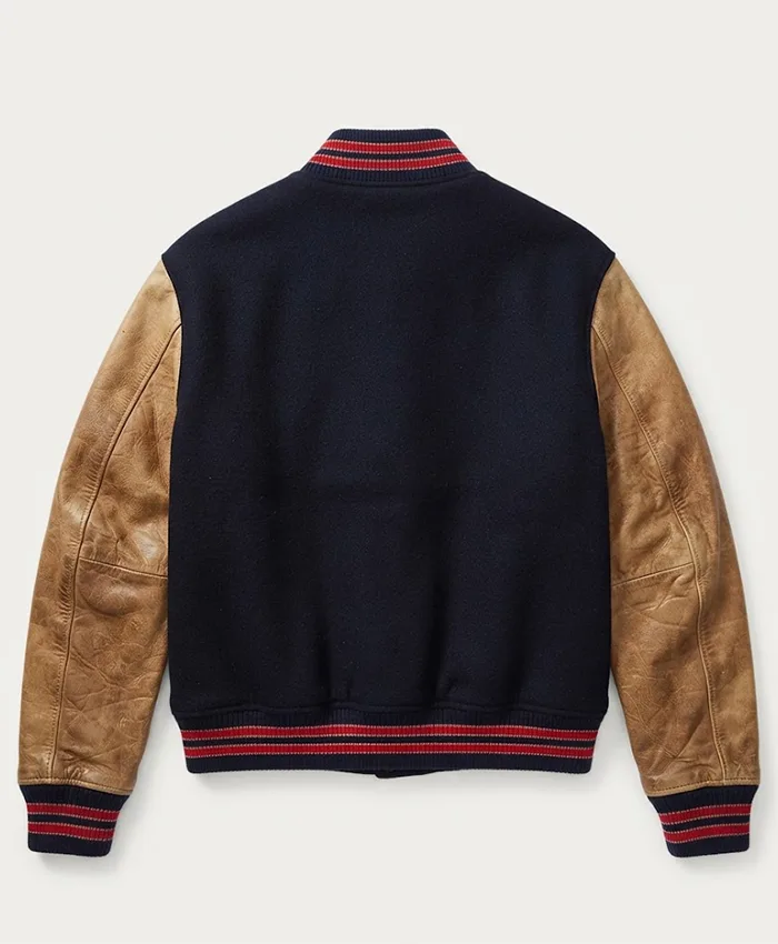 Polo Ralph Lauren X BEAMS B-WING Letterman Varsity Jacket Back View