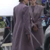 Priscilla Masterson TV Series Lucky 2026 Annette Bening Purple Long Coat