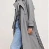 Renee Birdwhistle TV Series Neagley 2026 Adeline Rudolph Grey Wool Trench Coat