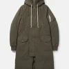 Rick Owens DRKSHDW Fall Winter Exploder Kanye West Green Hooded Coat Front