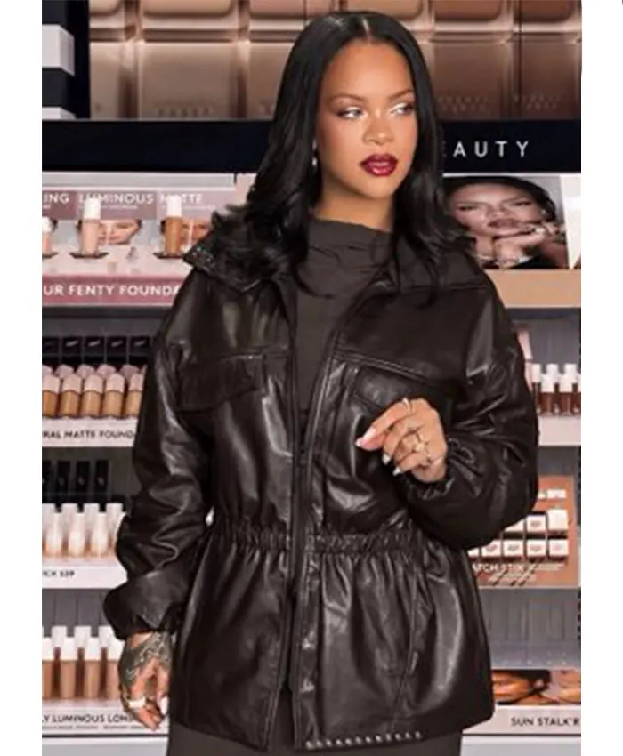 Rihanna The Frankie Shop Carnaby Leather Jacket