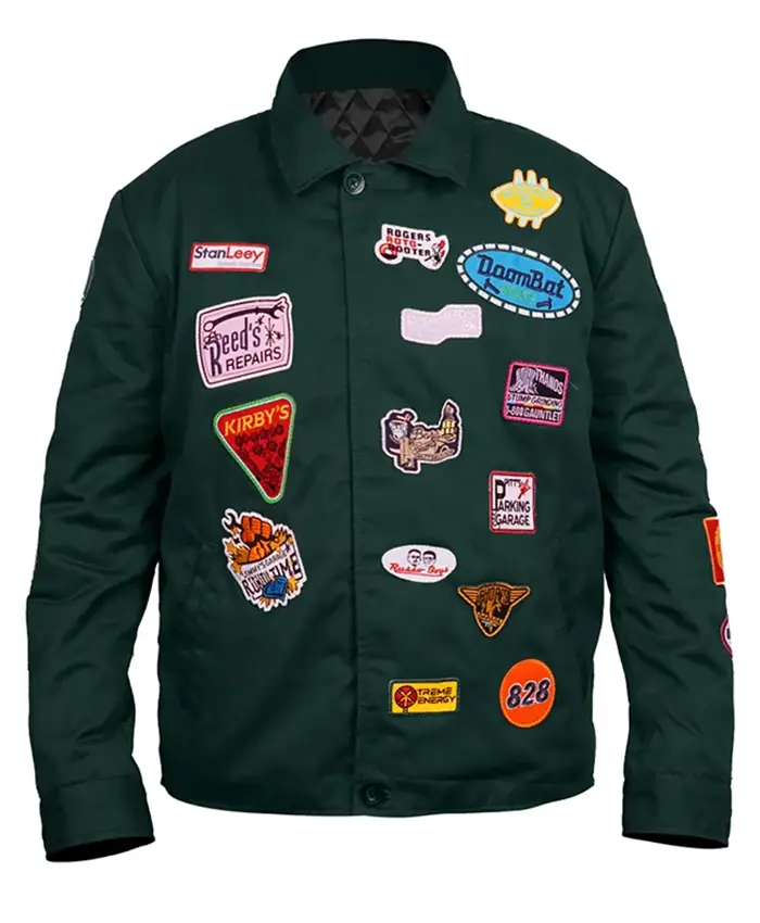 Robert Downey Jr. Green Patch Jacket Front