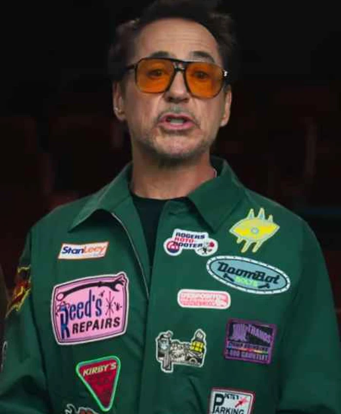 Robert Downey Jr. Green Patch Jacket - Image 2