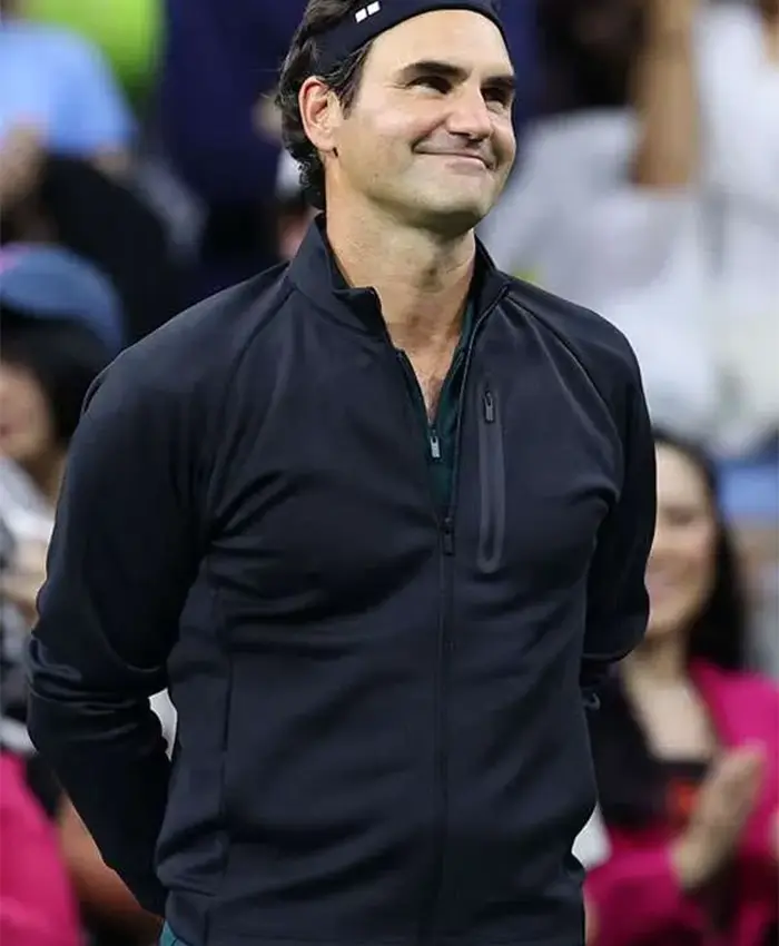 Roger Federer US Open 2026 Black Zip Up Jacket