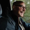 Roger Movie Masterplan 2026 Stanley Tucci Black Polyester Jacket Side