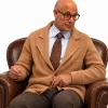 Roger Movie Masterplan 2026 Stanley Tucci Brown Cardigan Jacket
