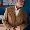 Roger Movie Masterplan 2026 Stanley Tucci Brown Wool Jacket