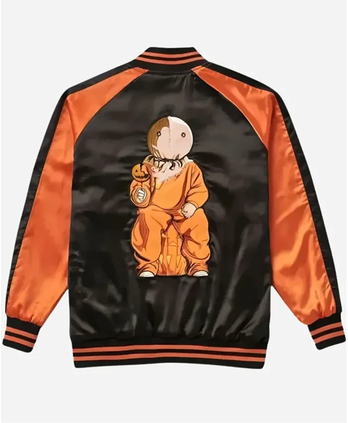 Sam Pumpkin Trick ‘r Treat Halloween Varsity Jacket