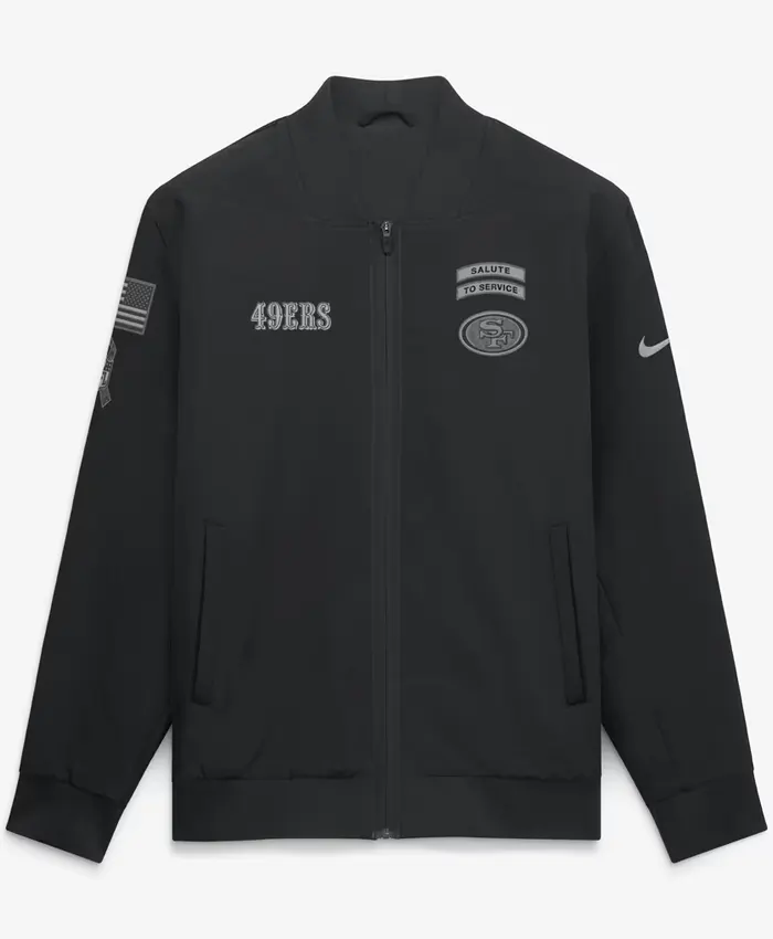 San Francisco 49ers Nike 2026 Salute to Service Sideline Full-Zip Bomber Jacket