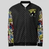 Sega x Sonic Sticker Bomb Black Bomber Zip-up Jacket Front