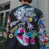 Sega x Sonic Sticker Bomb Black Bomber Zip-up Jacket On Sale